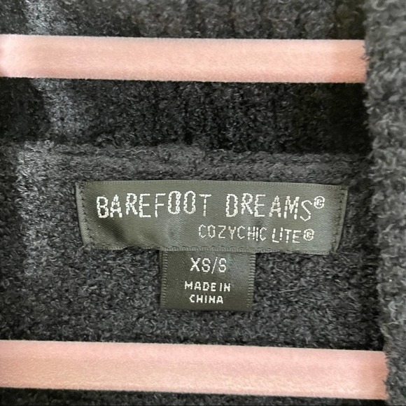 BAREFOOT DREAMS CozyChic Circle Cardigan Black UU9 - Picture 4 of 5